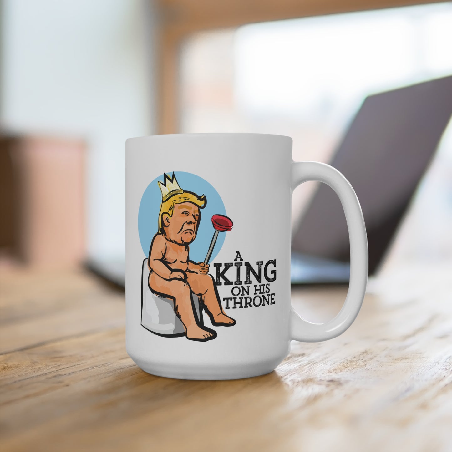 A King on His Throne Coffee Mug - White
