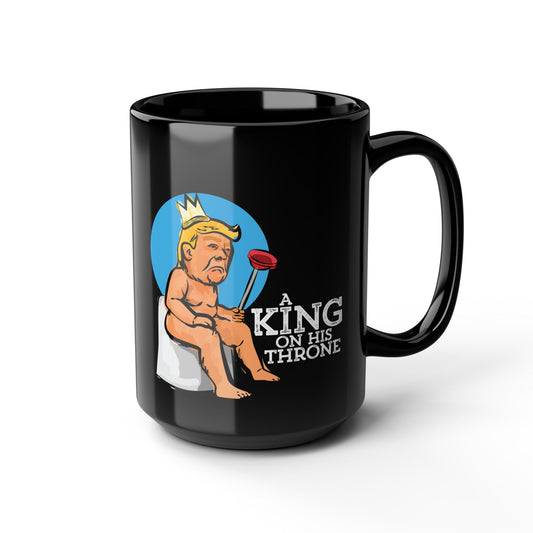A King on His Throne Coffee Mug - Black