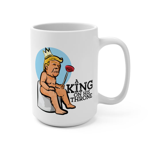 A King on His Throne Coffee Mug - White