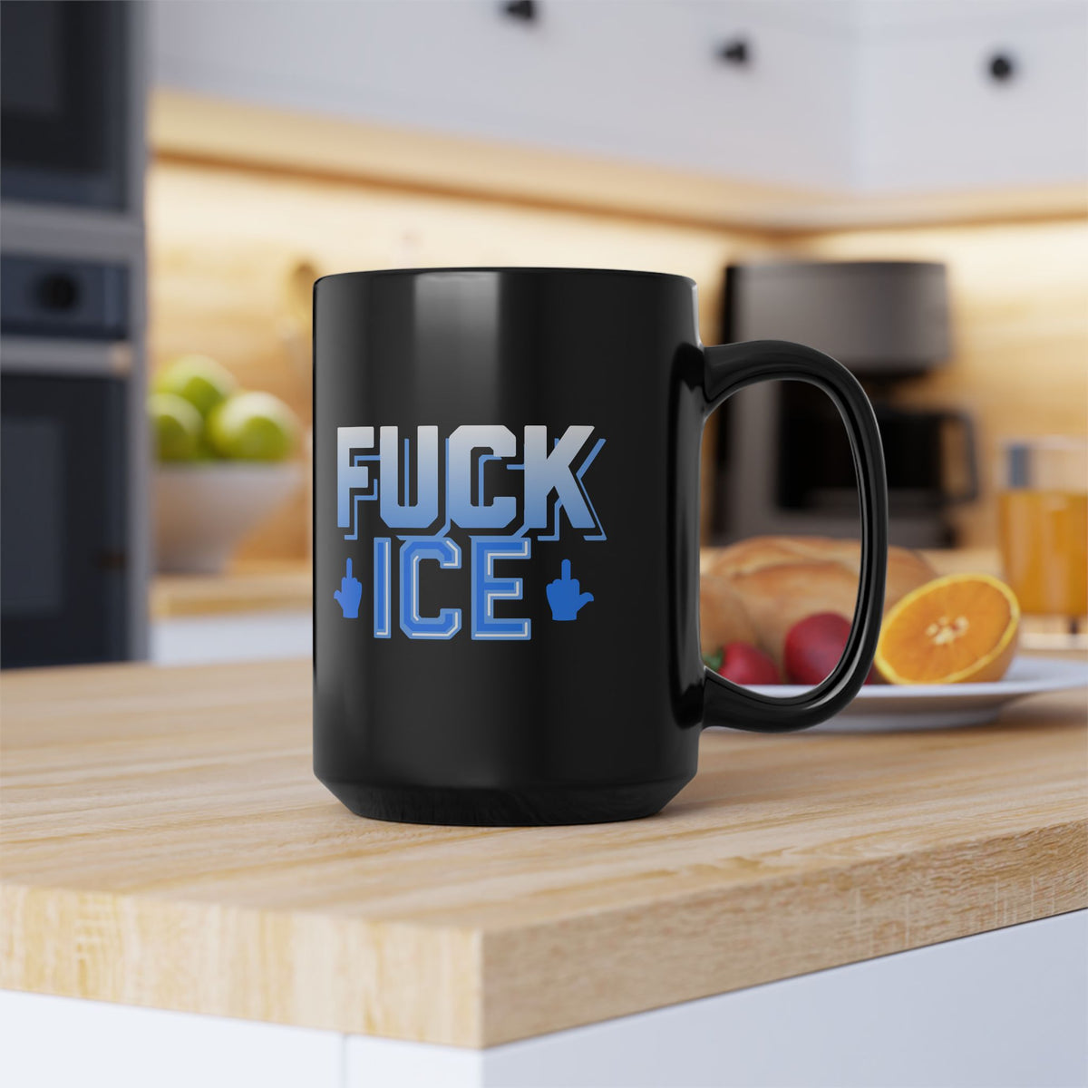 f*ck ICE - black coffee mug (15oz)