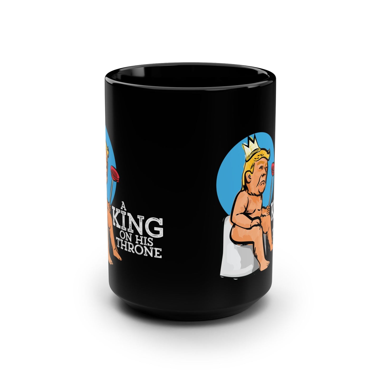 A King on His Throne Coffee Mug - Black