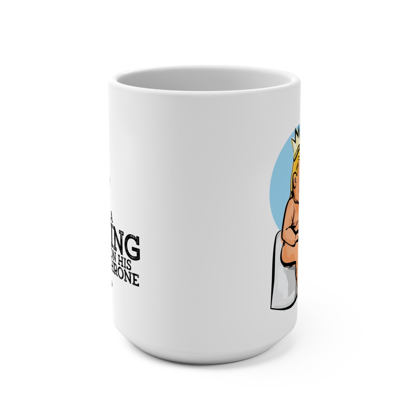 A King on His Throne Coffee Mug - White