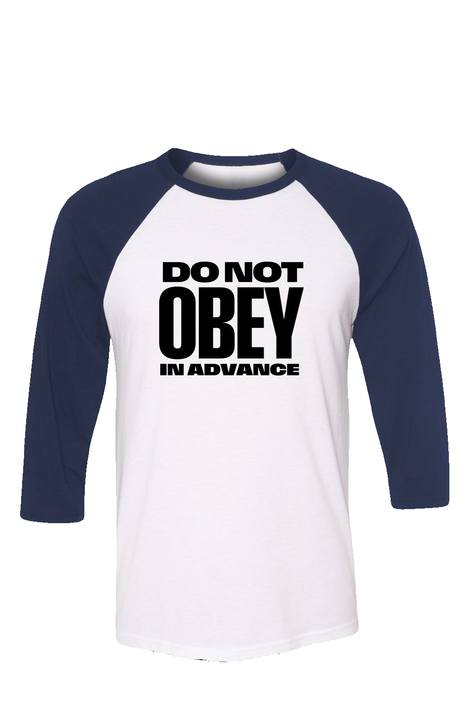 do not obey - unisex 3/4 sleeve t-shirt