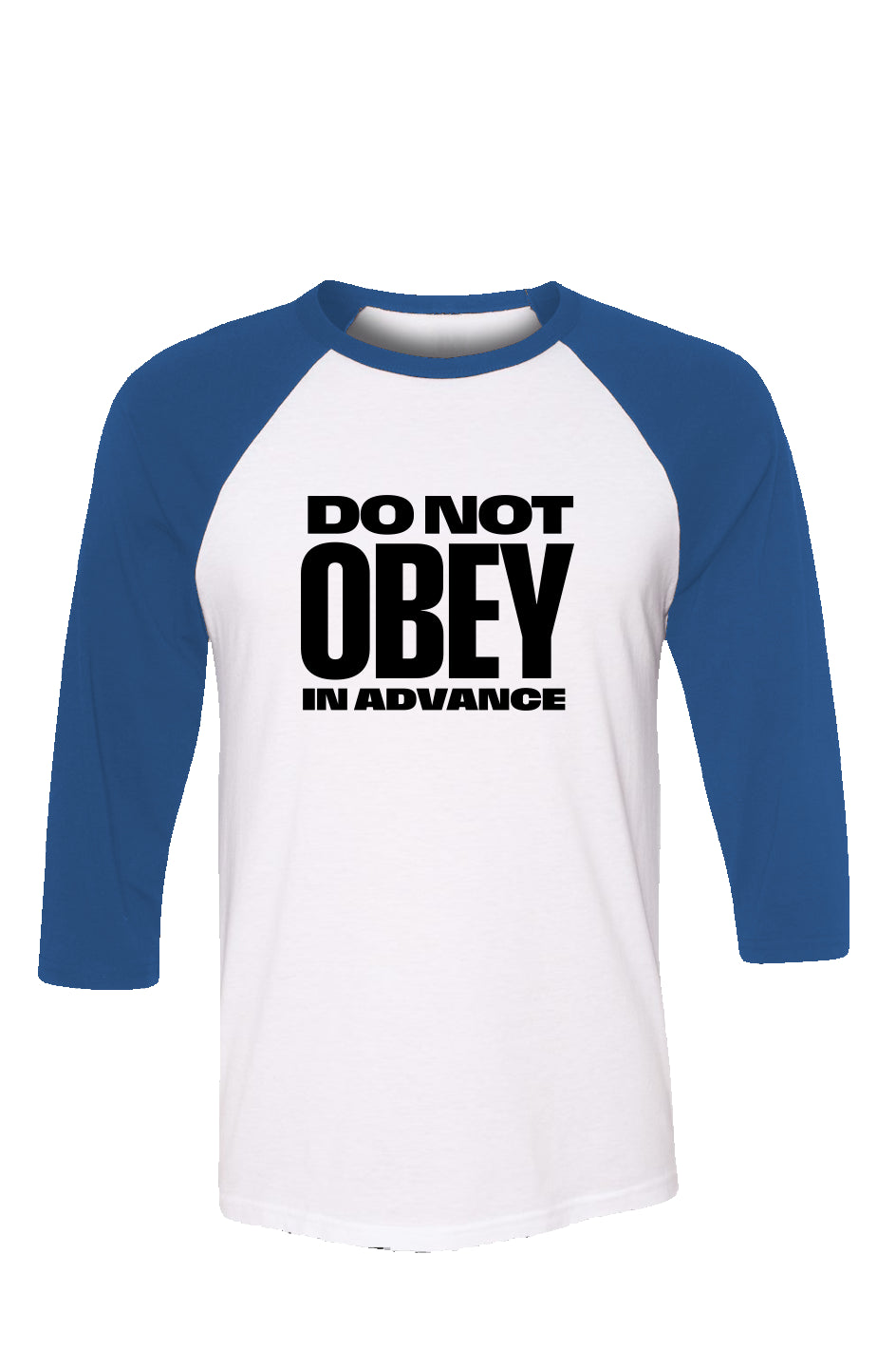 do not obey - unisex 3/4 sleeve t-shirt