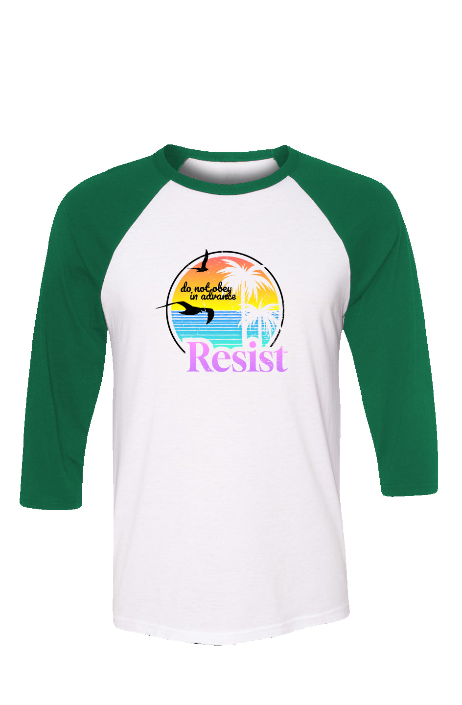 resist - unisex 3/4 sleeve t-shirt