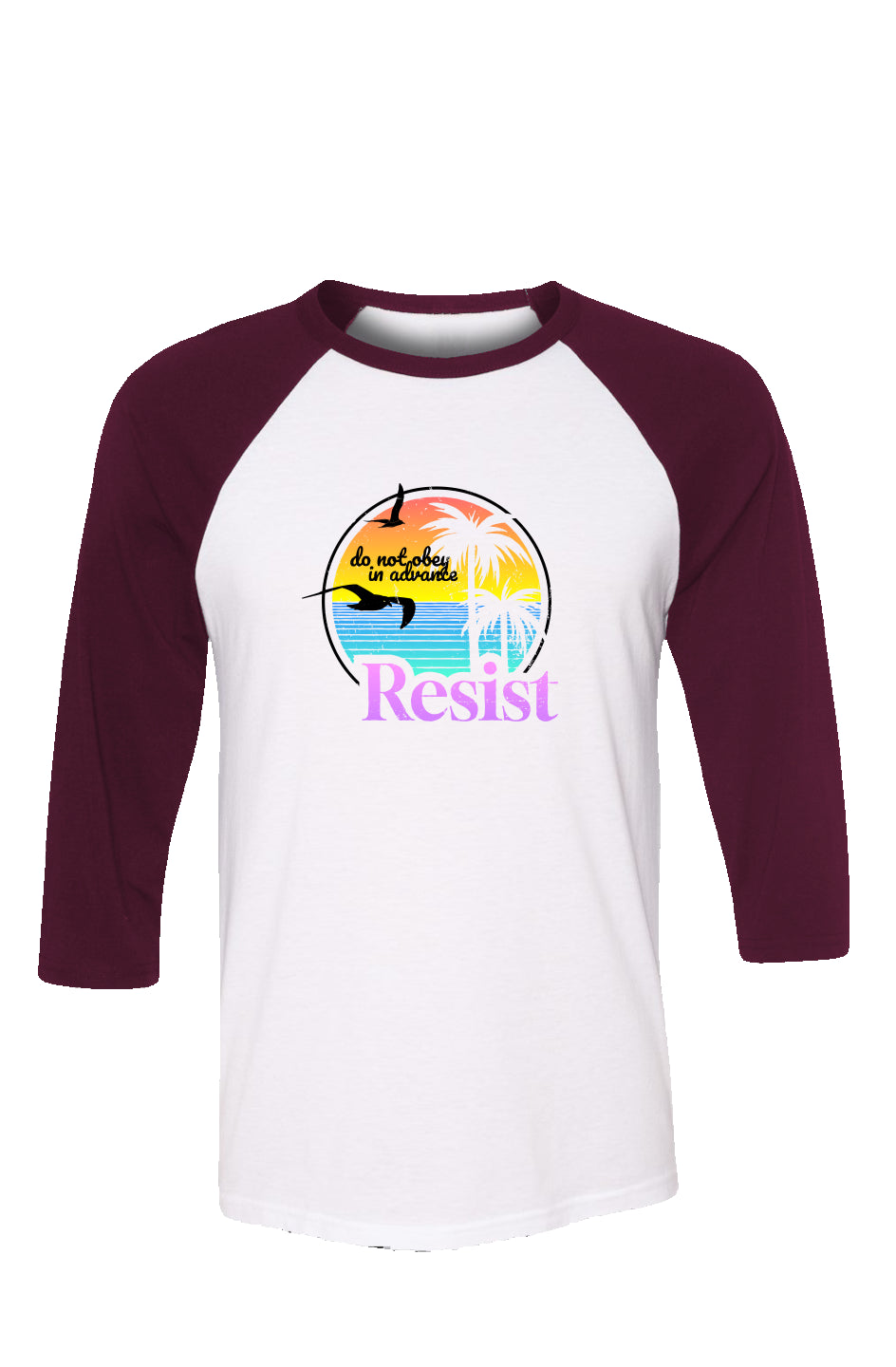 resist - unisex 3/4 sleeve t-shirt