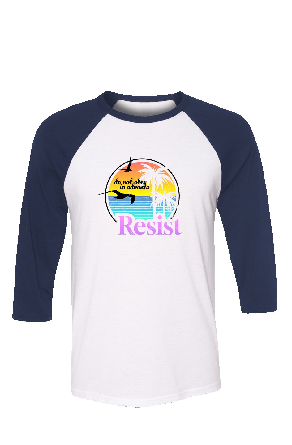 resist - unisex 3/4 sleeve t-shirt