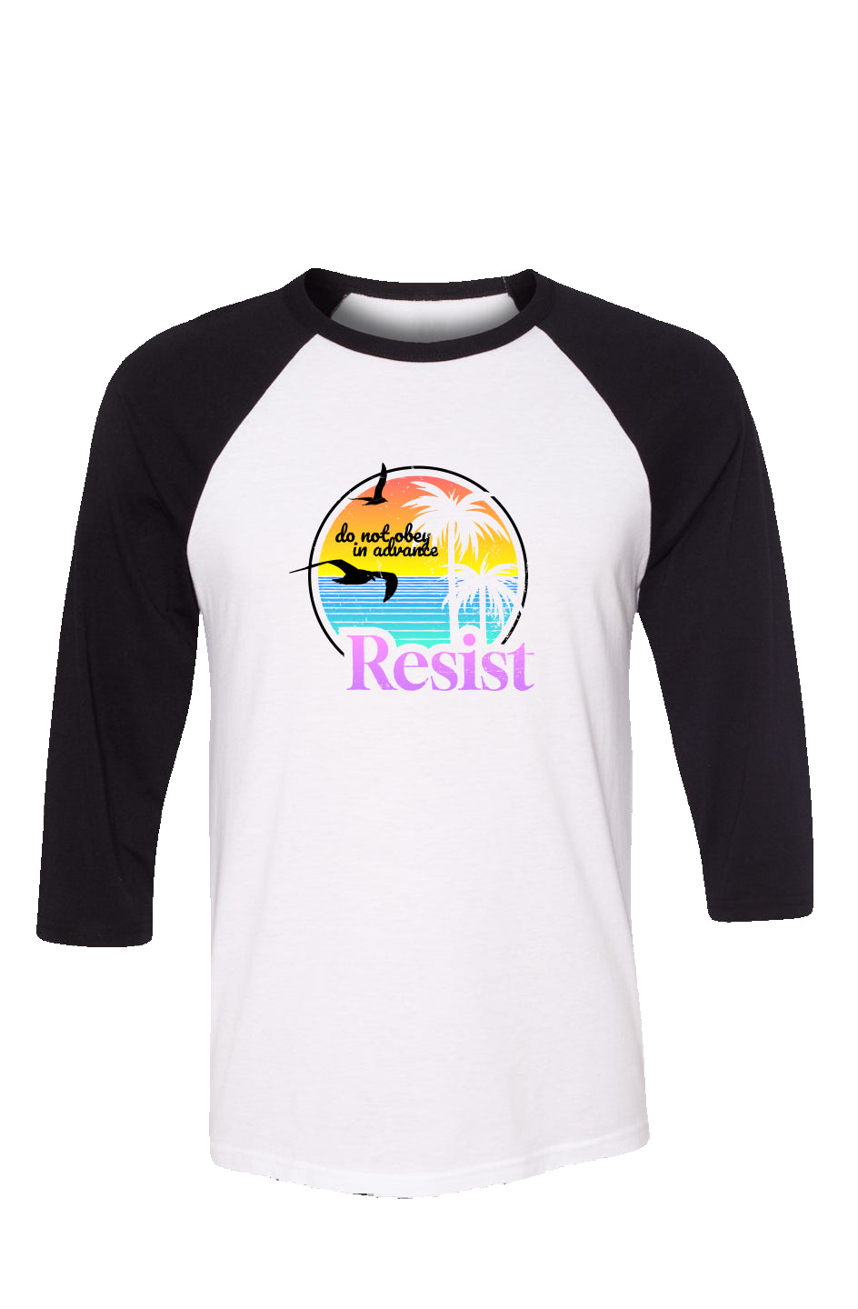 resist - unisex 3/4 sleeve t-shirt