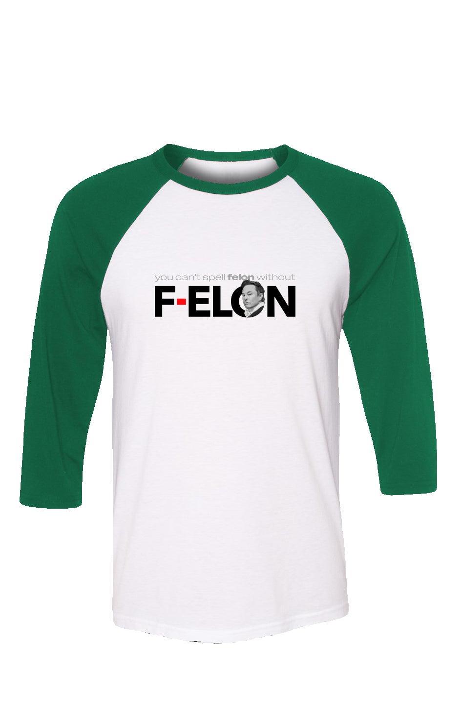 f-elon - unisex 3/4 sleeve t-shirt
