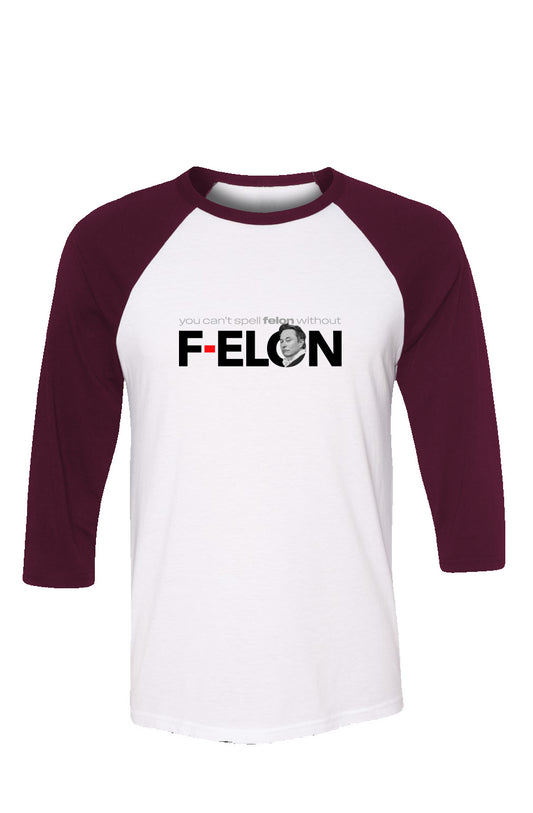 f-elon - unisex 3/4 sleeve t-shirt