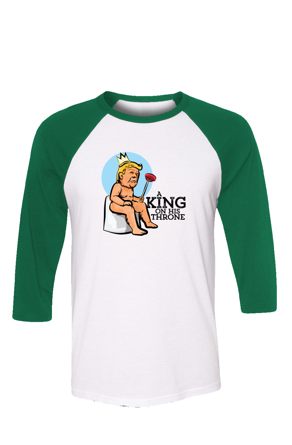 king - unisex 3/4 sleeve t-shirt