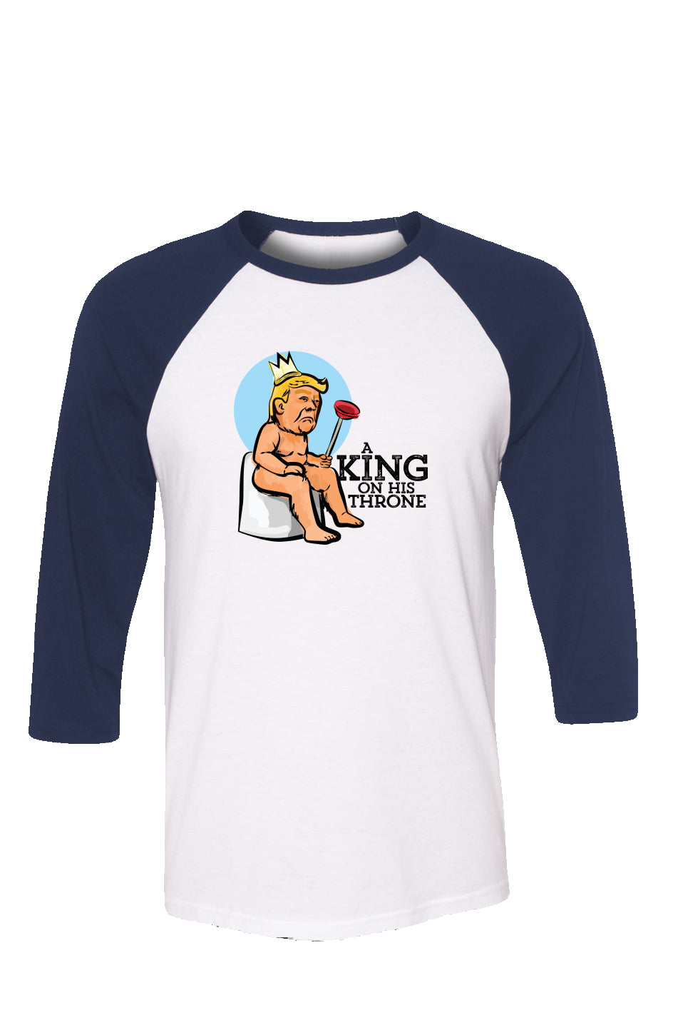 king - unisex 3/4 sleeve t-shirt