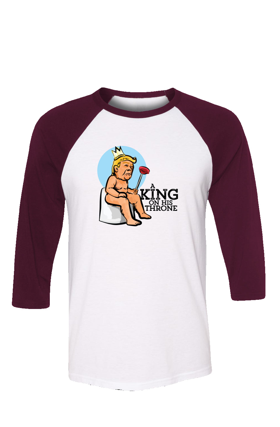 king - unisex 3/4 sleeve t-shirt