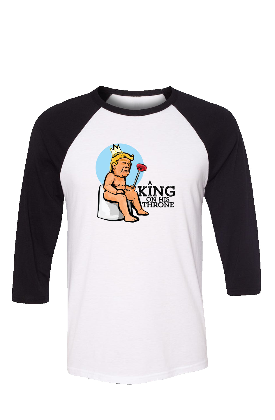 king - unisex 3/4 sleeve t-shirt