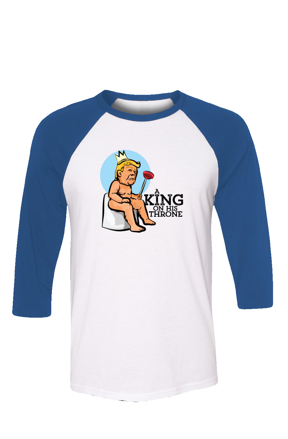 king - unisex 3/4 sleeve t-shirt