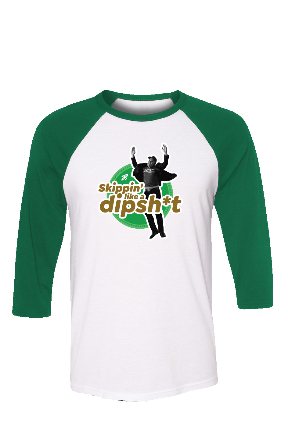 dipsh*t - unisex 3/4 sleeve t-shirt