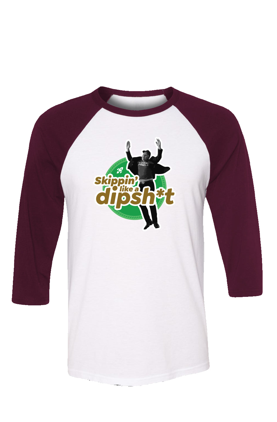 dipsh*t - unisex 3/4 sleeve t-shirt