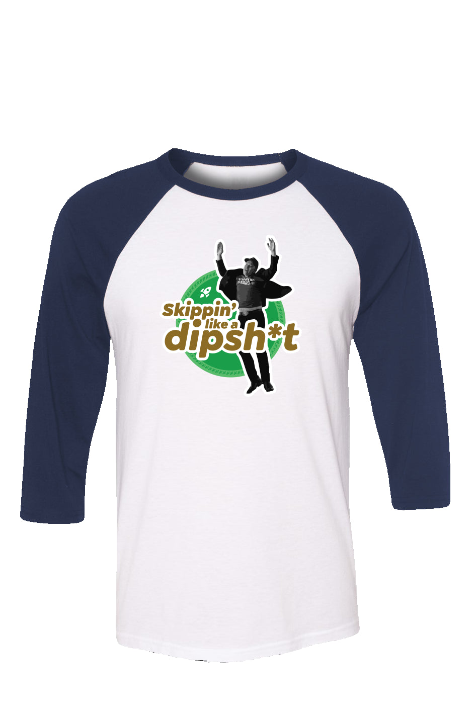 dipsh*t - unisex 3/4 sleeve t-shirt