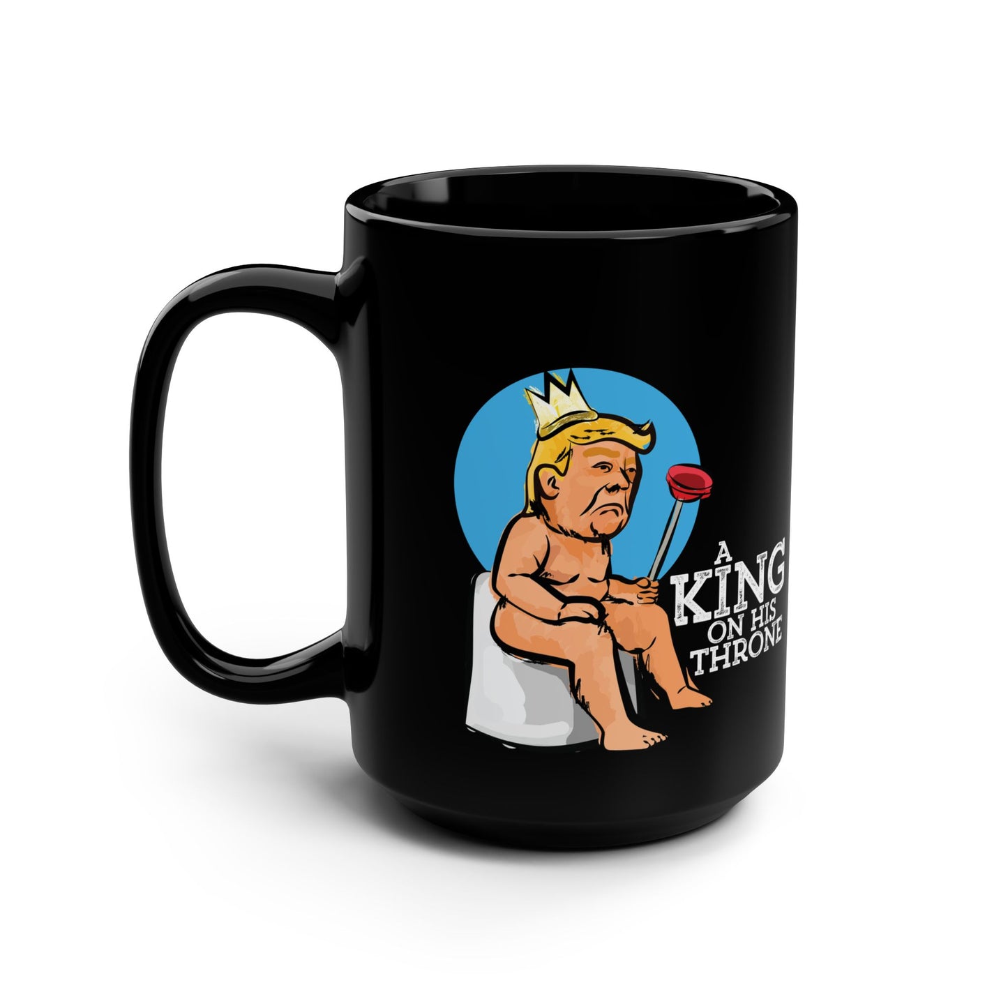 A King on His Throne Coffee Mug - Black