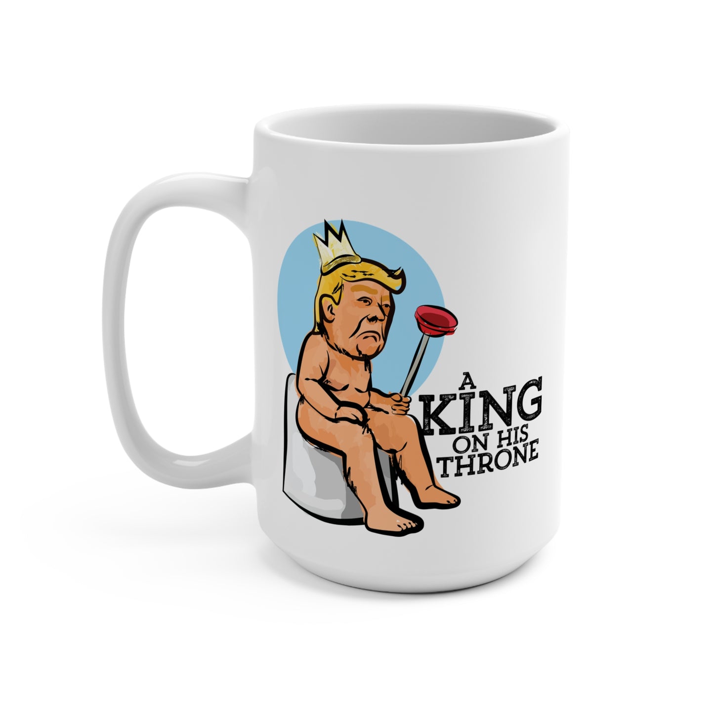 A King on His Throne Coffee Mug - White
