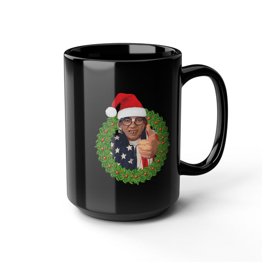 Cleetus Wreath - black coffee mug (15oz)