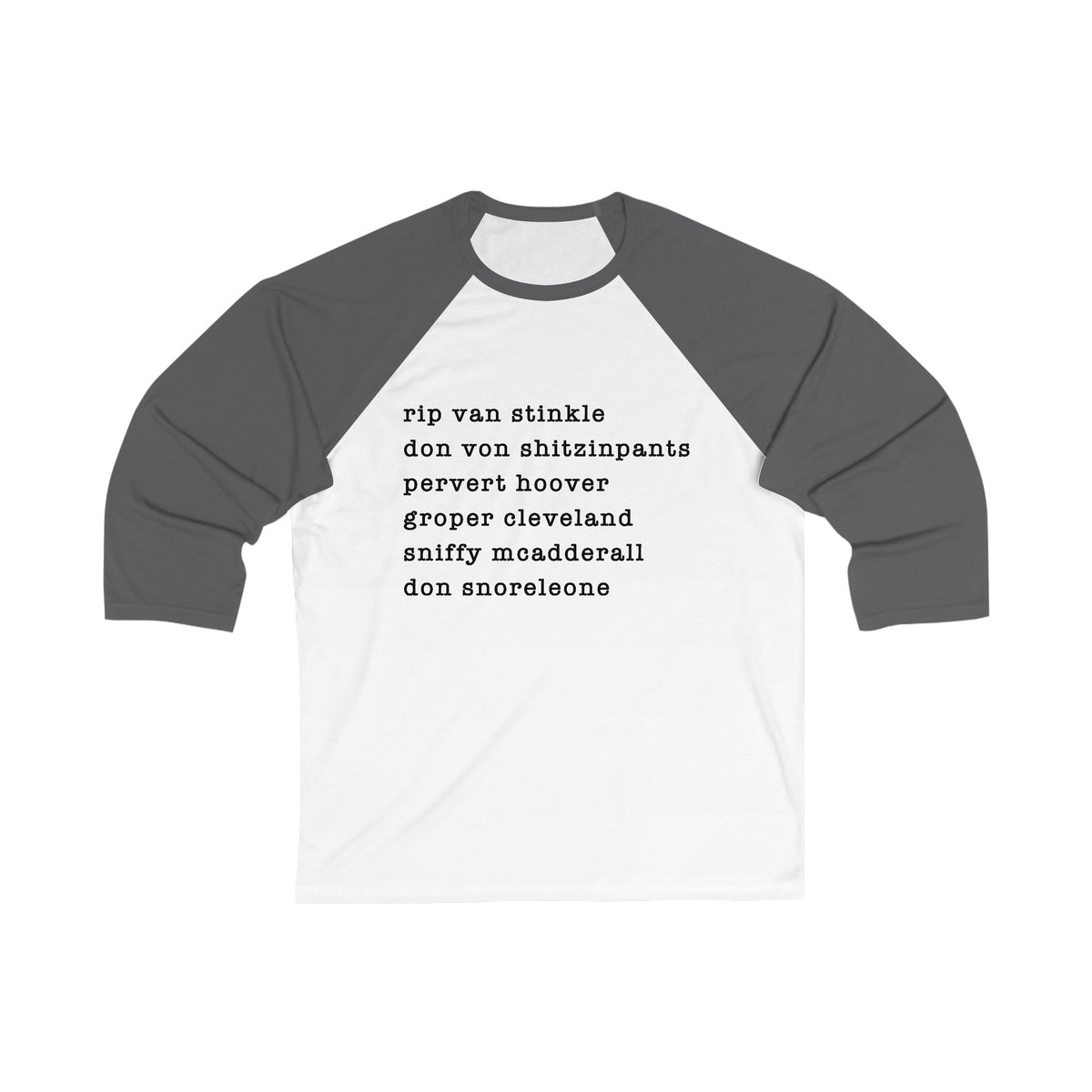 nicknames2 - unisex 3/4 sleeve t-shirt