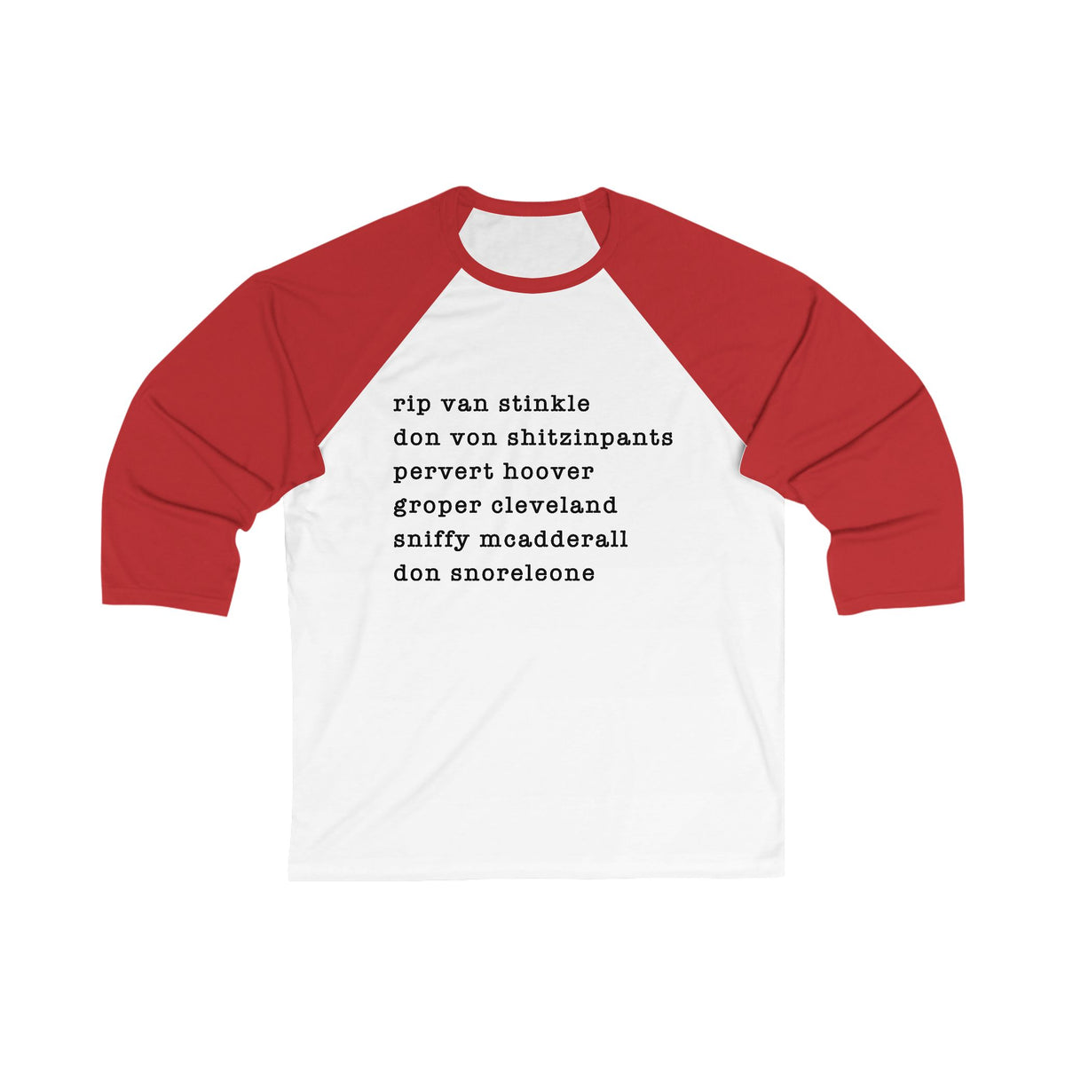 nicknames2 - unisex 3/4 sleeve t-shirt