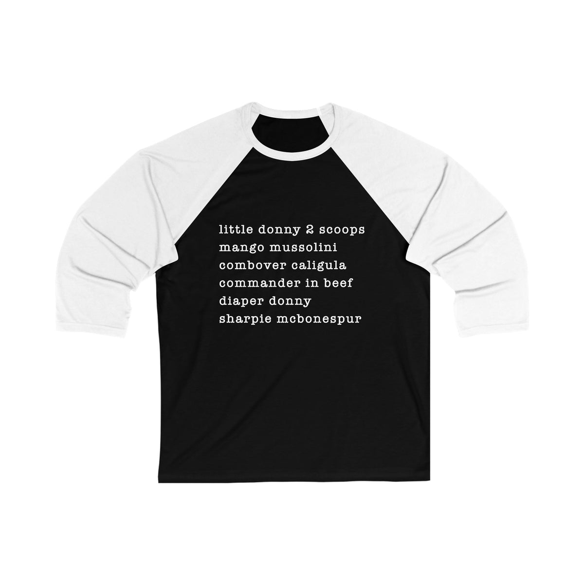 nicknames - unisex 3/4 sleeve t-shirt