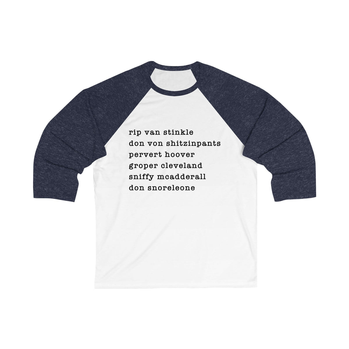 nicknames2 - unisex 3/4 sleeve t-shirt