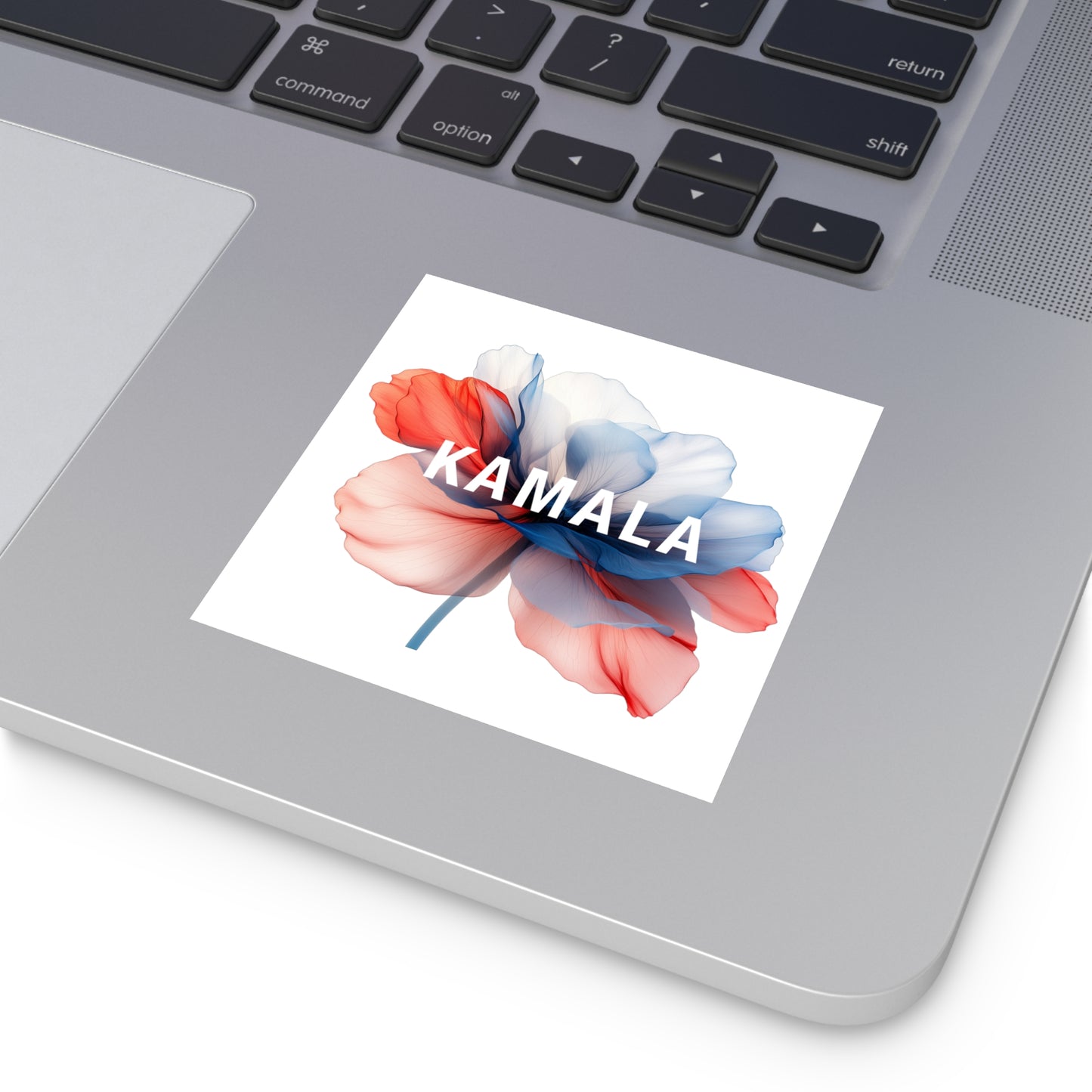 kamala flower - square vinyl stickers