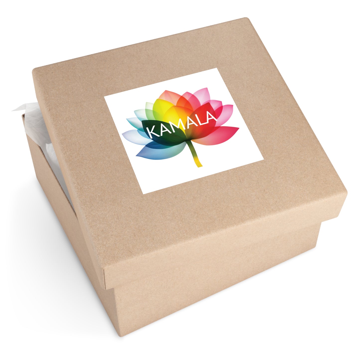 kamala flower equality - square vinyl stickers