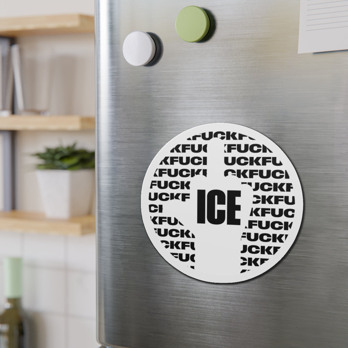 f*ck ICE 2 - magnet (white)