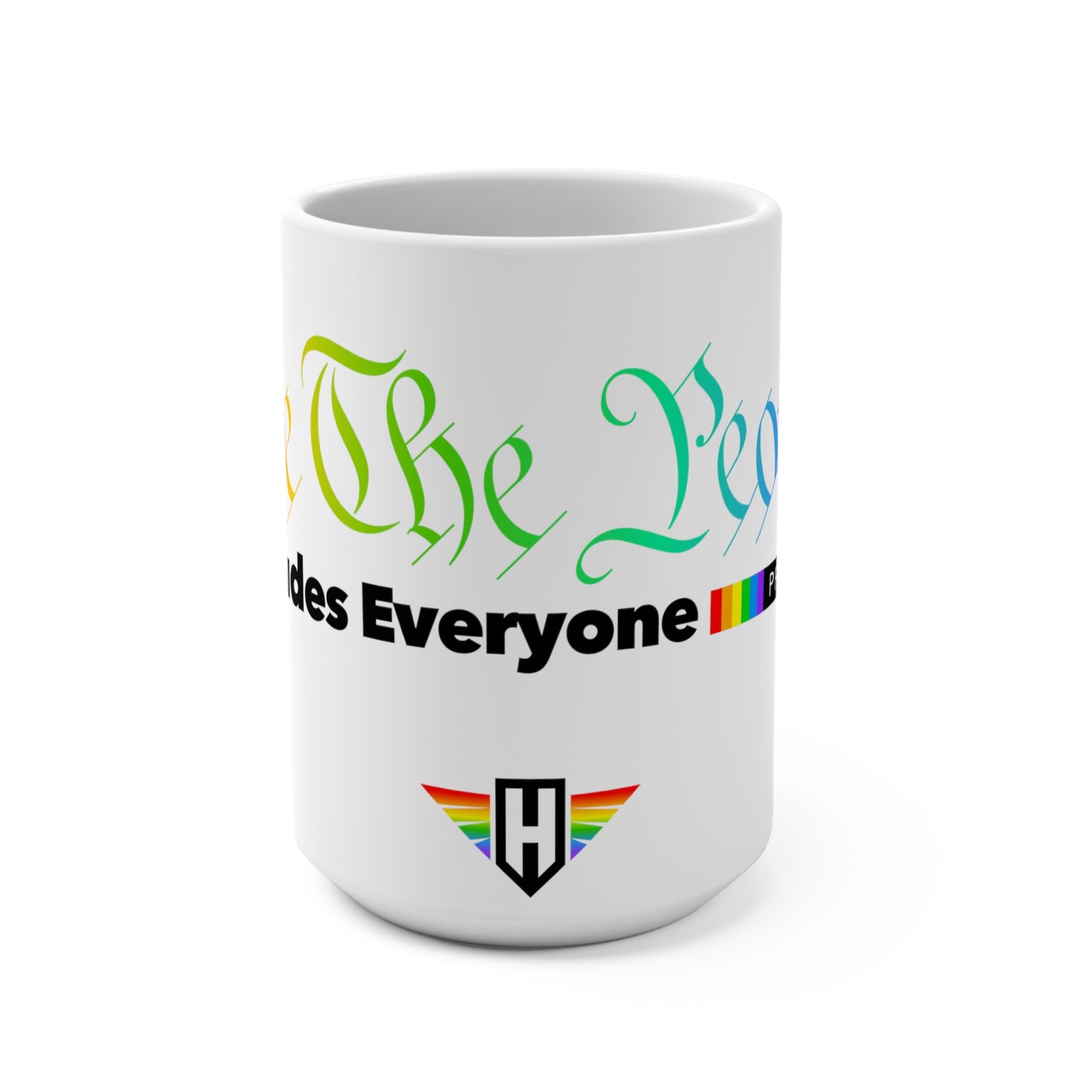 15oz ceramic mug (white) - we the people