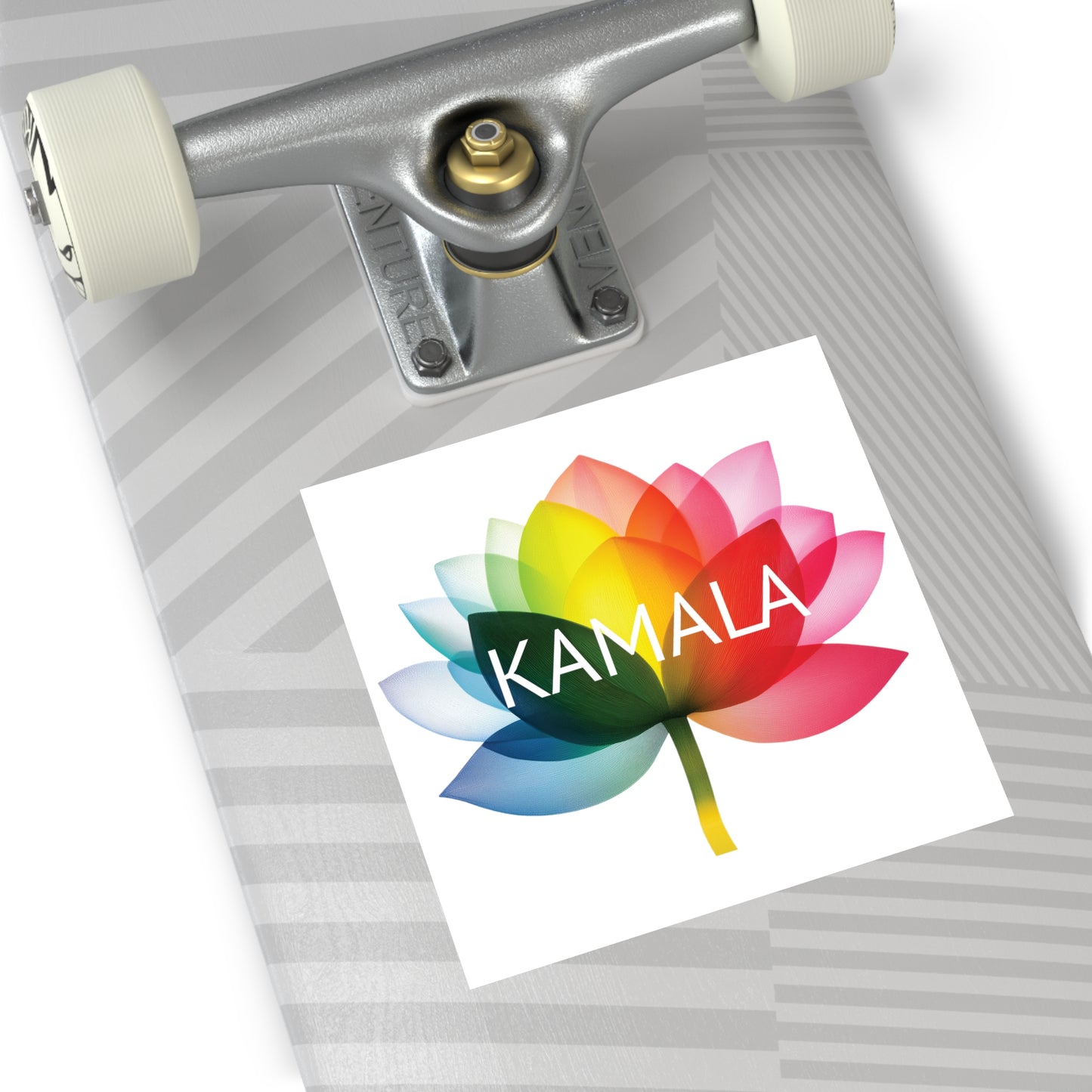 kamala flower equality - square vinyl stickers