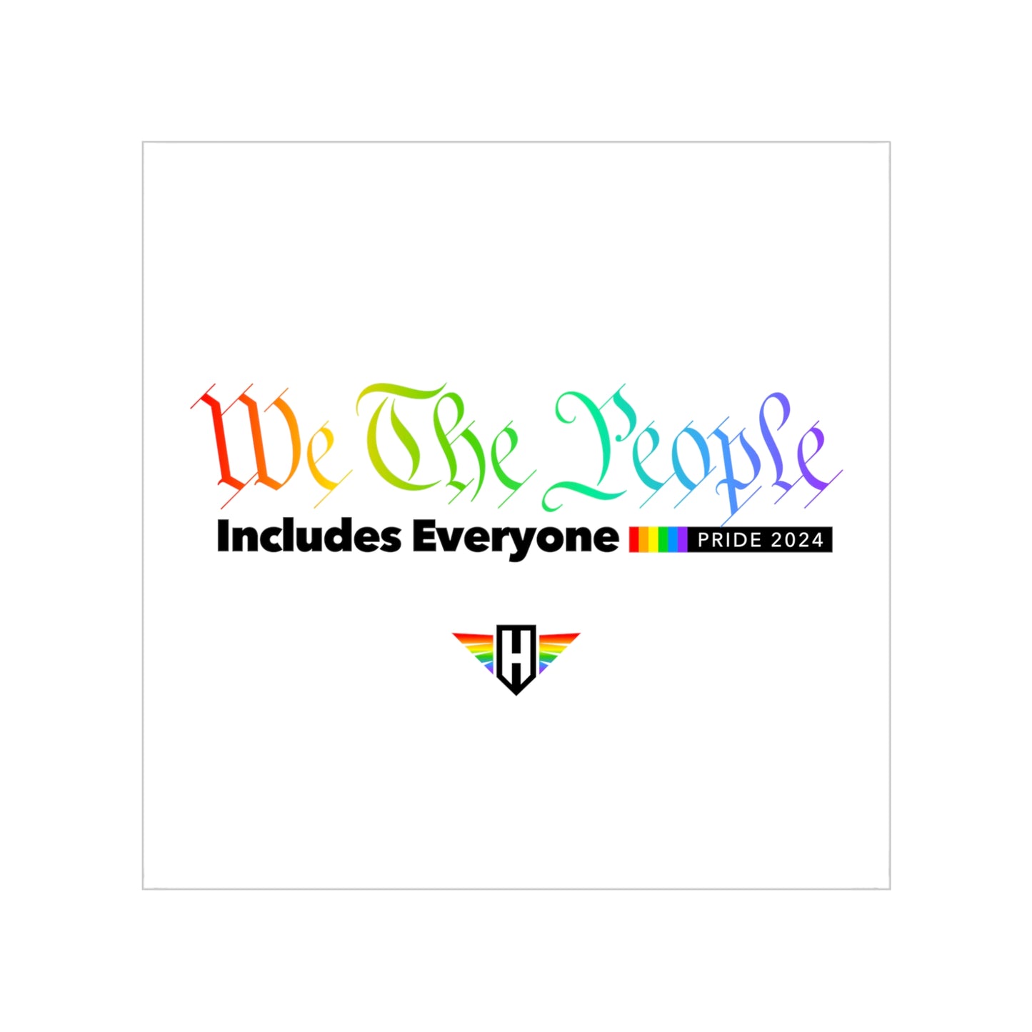 we the people - transparent outdoor sticker