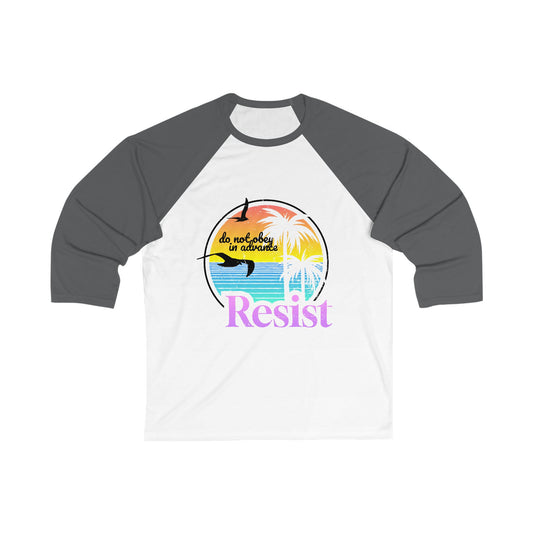 resist - unisex 3/4 sleeve t-shirt