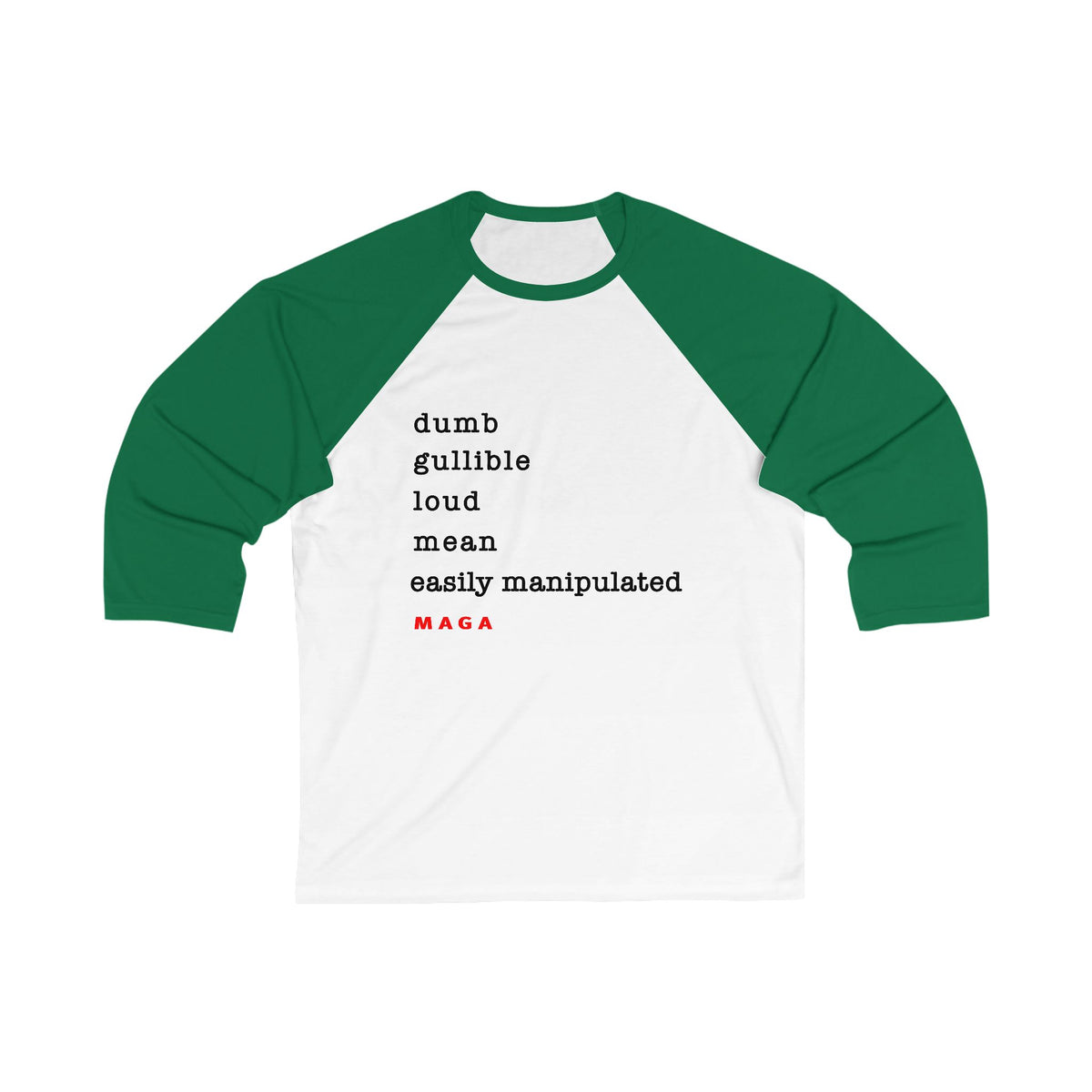 maga - unisex 3/4 sleeve t-shirt
