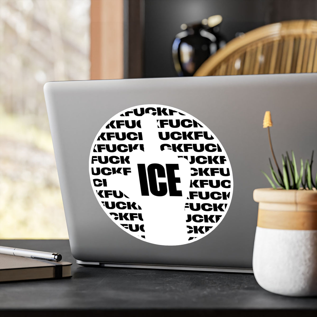f*ck ice 2 -  vinyl sticker (white)