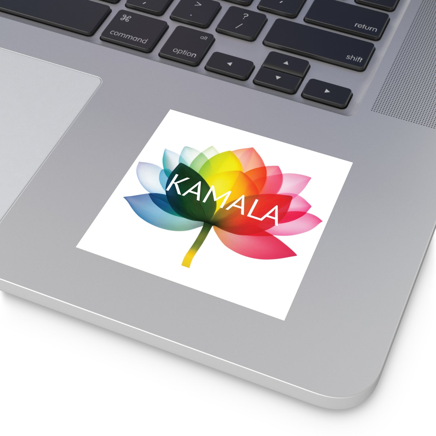 kamala flower equality - square vinyl stickers