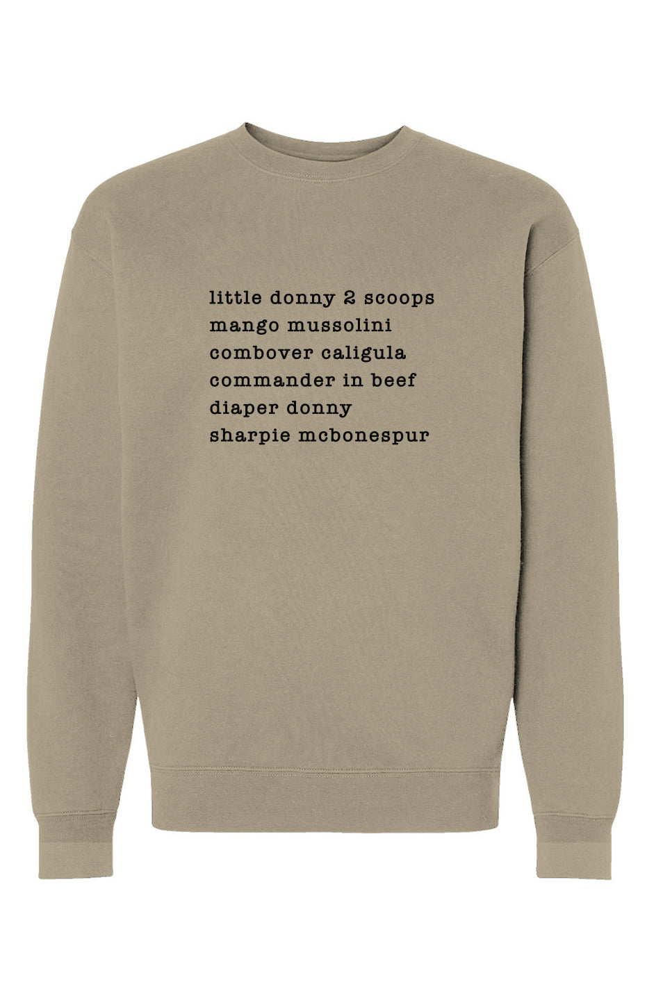 nicknames - unisex heavyweight crew neck sweatshir