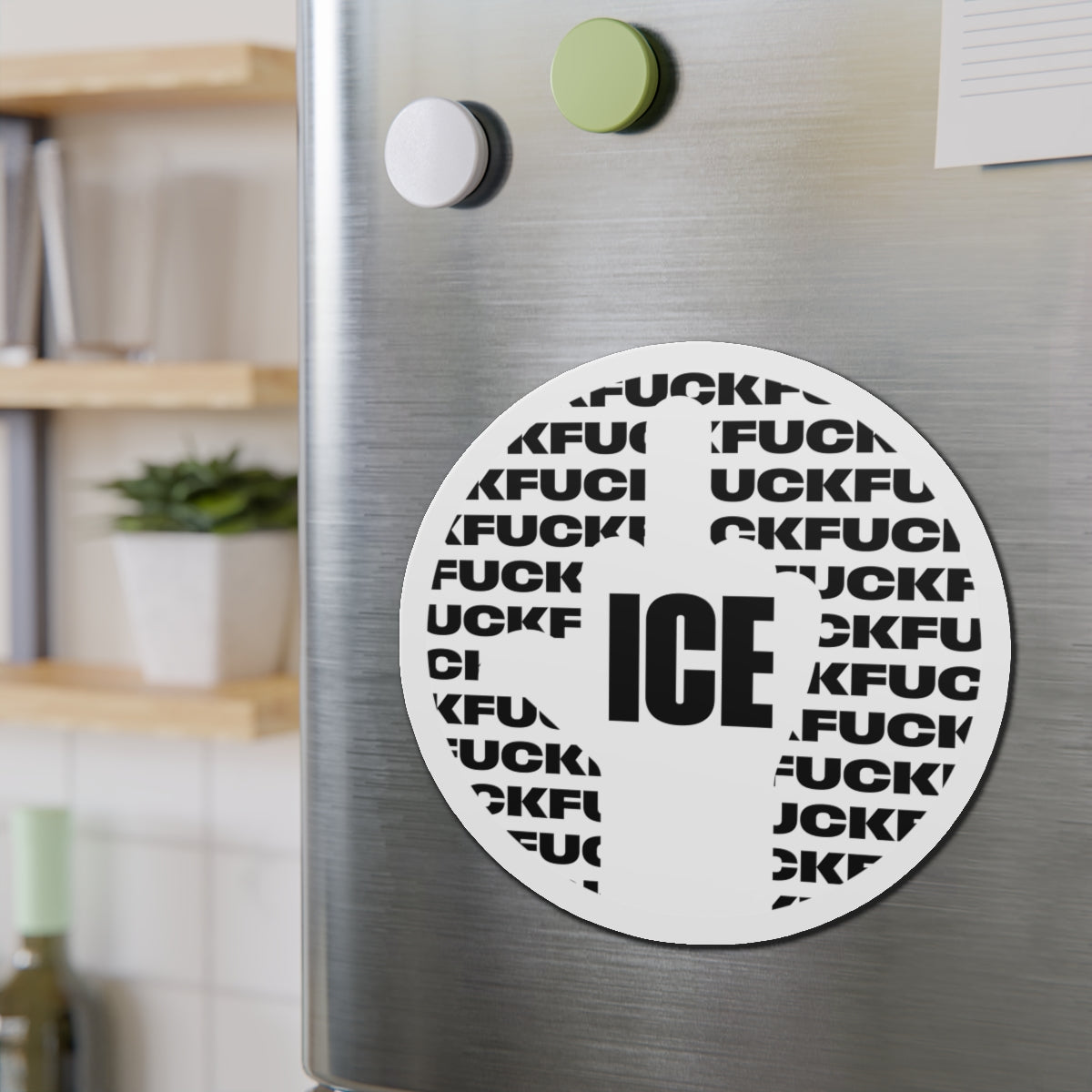 f*ck ICE 2 - magnet (white)