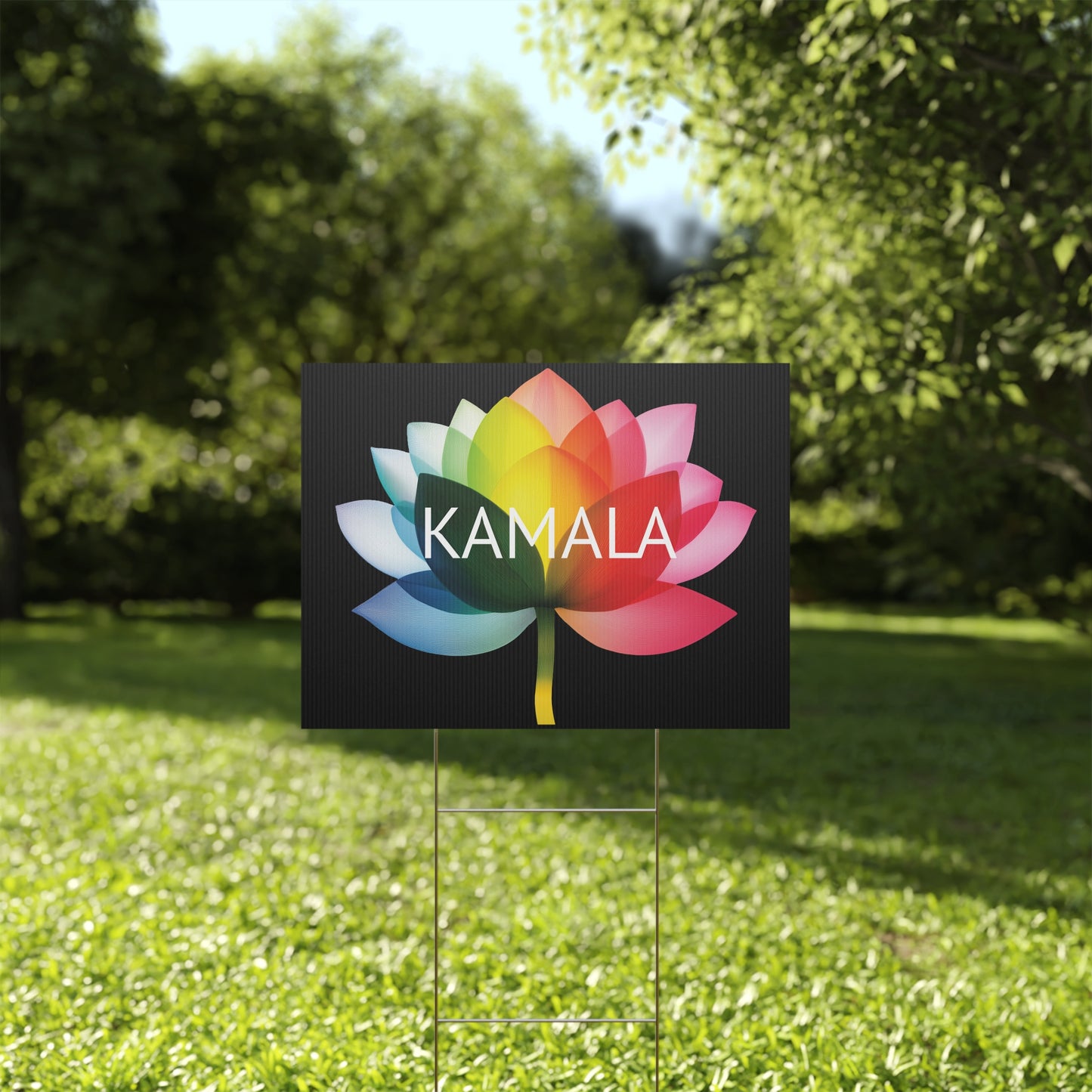 kamala flower equality - 24"x18" (horizontal) yard sign