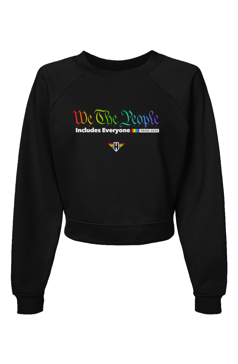 we the people - womens raglan mid-length sweatshirt