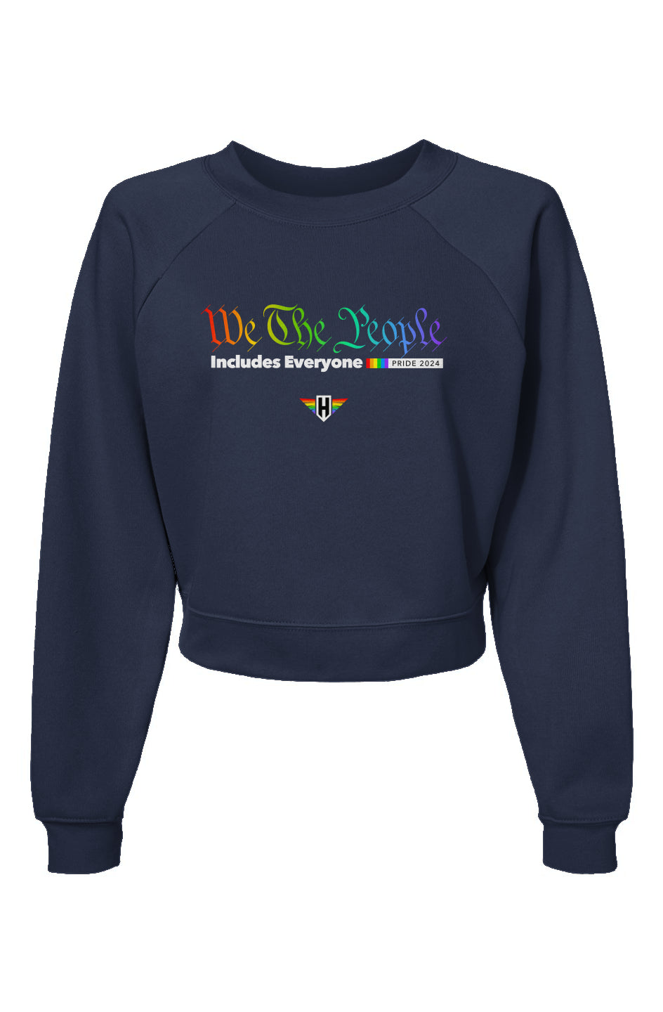 we the people - womens raglan mid-length sweatshirt