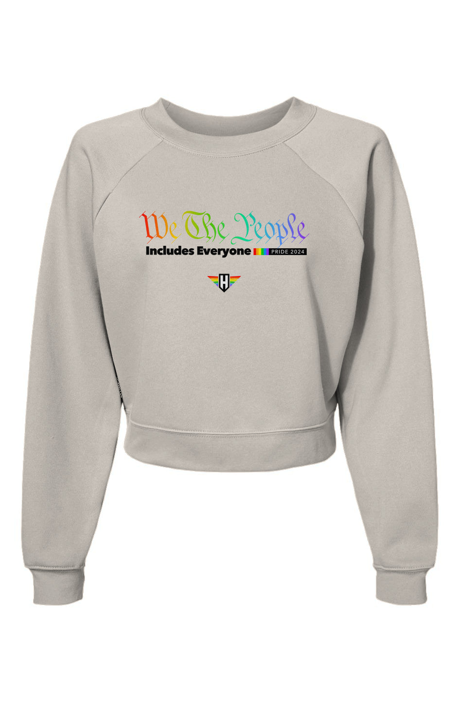 we the people - womens raglan mid-length sweatshirt