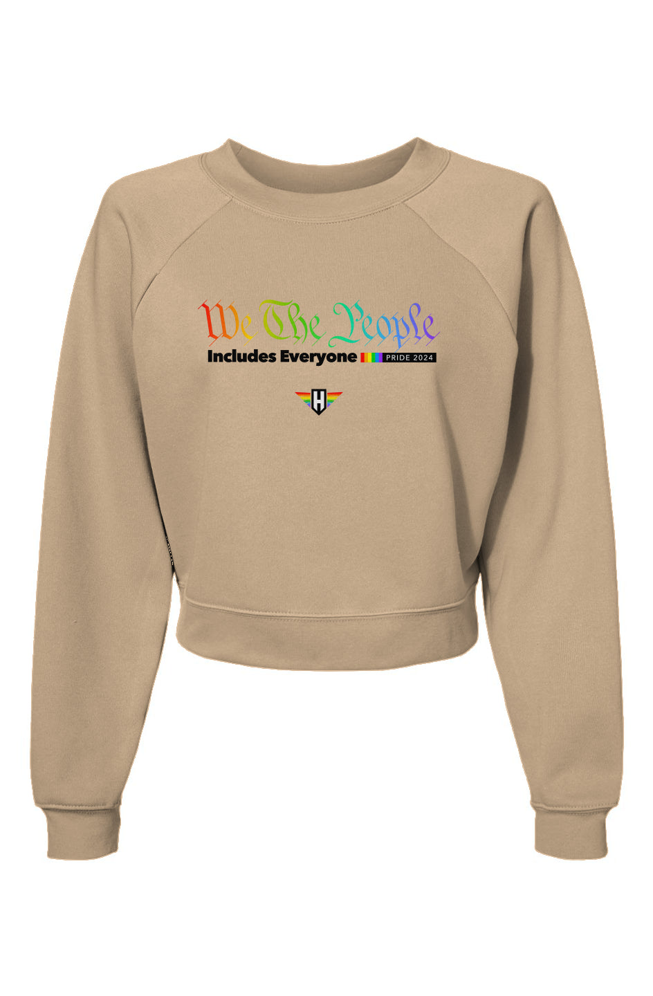 we the people - womens raglan mid-length sweatshirt