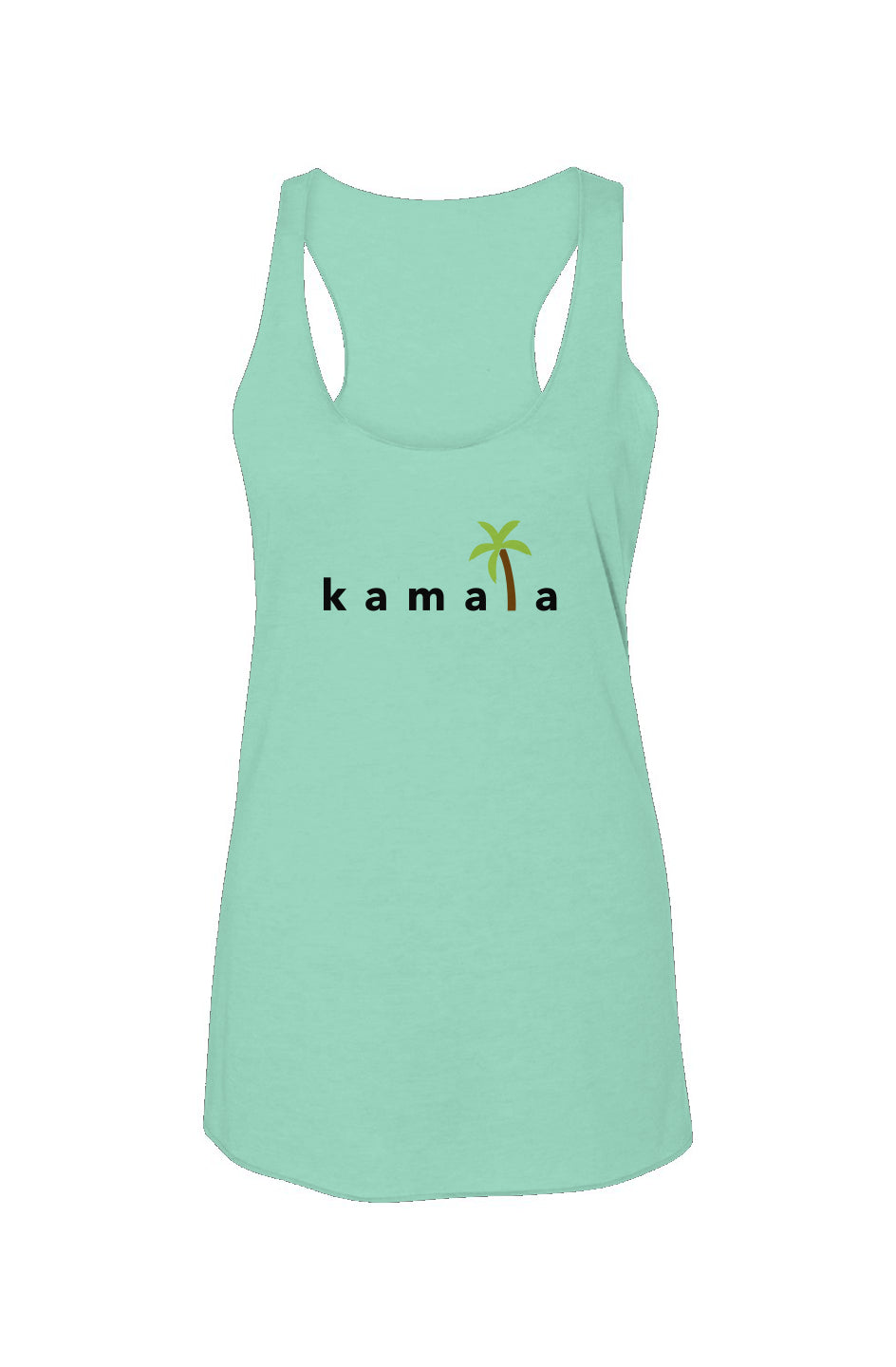 kamala coconut tree - triblend racerback tank