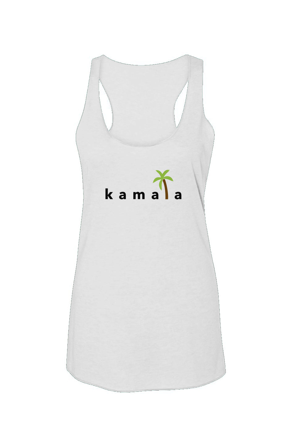 kamala coconut tree - triblend racerback tank