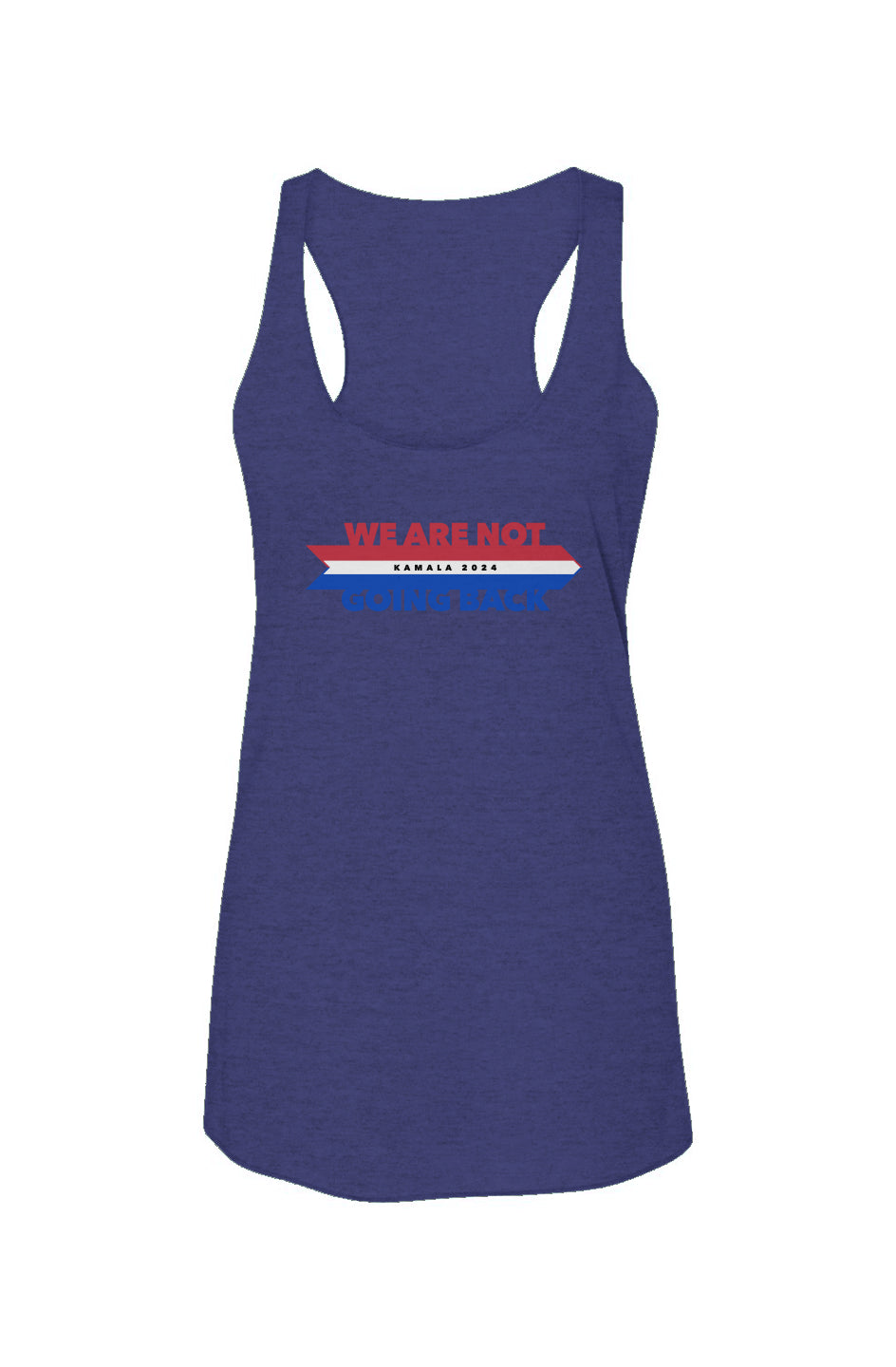 kamala not going back - triblend racerback tank