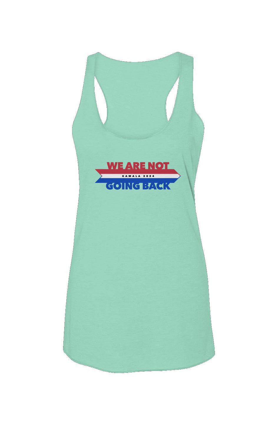 kamala not going back - triblend racerback tank